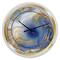 Designart 'Ocean Blue Golden Jasper Agate I Modern Wall Clock